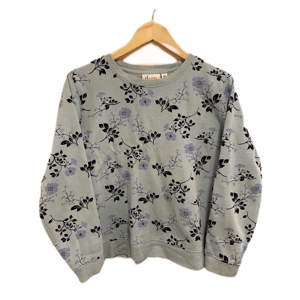 Denim & Co. Floral Print Sweatshirt